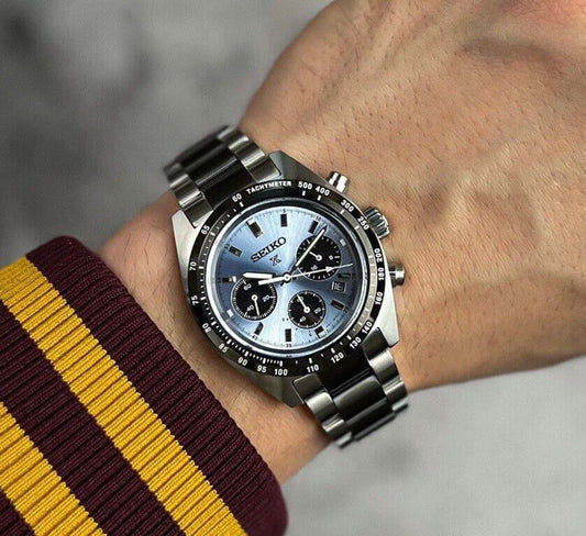 Seiko SSC909P1 – Cronografo Solare Speedtimer “Crystal Trophy” – Quadrante Ice‑Blue – Cassa 39 mm – Codice SSC909P1
