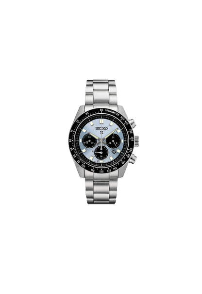Seiko Prospex Speedtimer Solar Chronograph – Movimento Quarzo Solare, Azzurro e Nero, 41,4mm – Cod. SSC935P1
