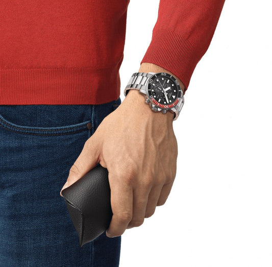 Tissot Seastar 1000 Chronograph – Quarzo Swiss Made, Nero, 45,5mm – Ref. T120.417.11.051.01