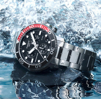 Tissot Seastar 1000 Chronograph – Quarzo Swiss Made, Nero, 45,5mm – Ref. T120.417.11.051.01