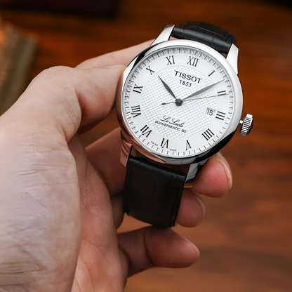 Tissot Le Locle Automatic Swiss Made Argento 39.3mm Cinturino Pelle – T006.407.16.033.00