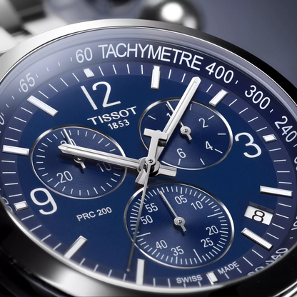 Tissot PRC 200 – Chronograph Quartz Swiss Made, Blue Dial, 43mm – T114.417.11.047.00