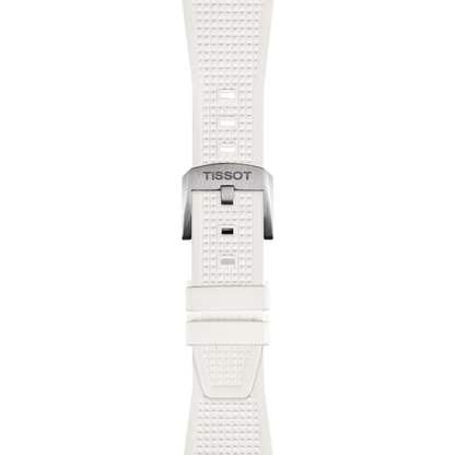 Tissot PRX 40mm Quartz Swiss Made T137.410.17.011.00 Orologio Uomo Quadrante Bianco Cinturino Gomma Bianca
