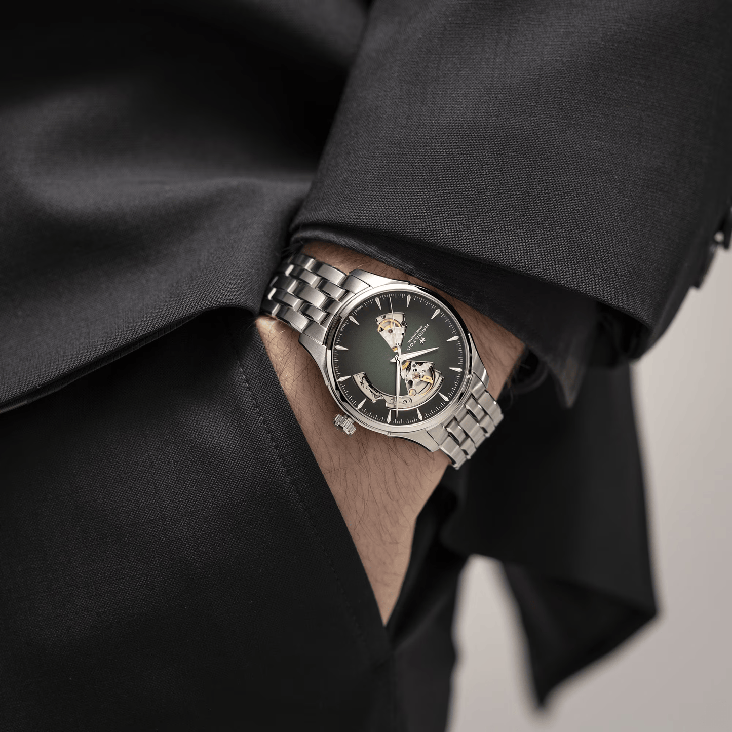 Hamilton Jazzmaster H32675160 – scheletrato automatico verde in acciaio