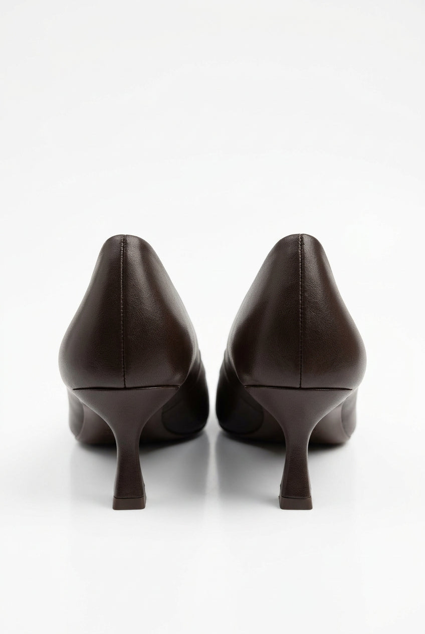 Décolleté Classiche a Punta in Pelle Bordeaux – Tacco Medio Rocchetto