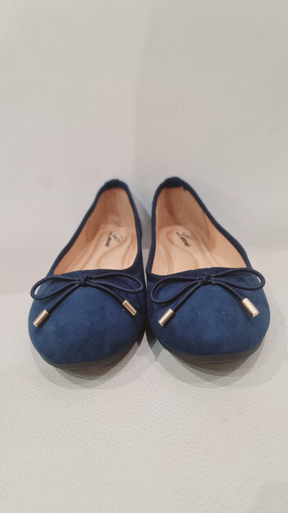 Ballerine Classiche in Faux Suede con Fiocco Elegante