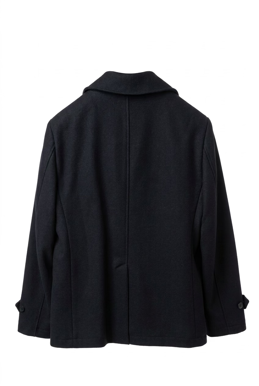 Seinse Caban Uomo Doppio Petto in Lana – Blu Notte