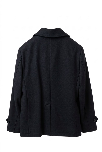 Seinse Caban Uomo Doppio Petto in Lana – Blu Notte