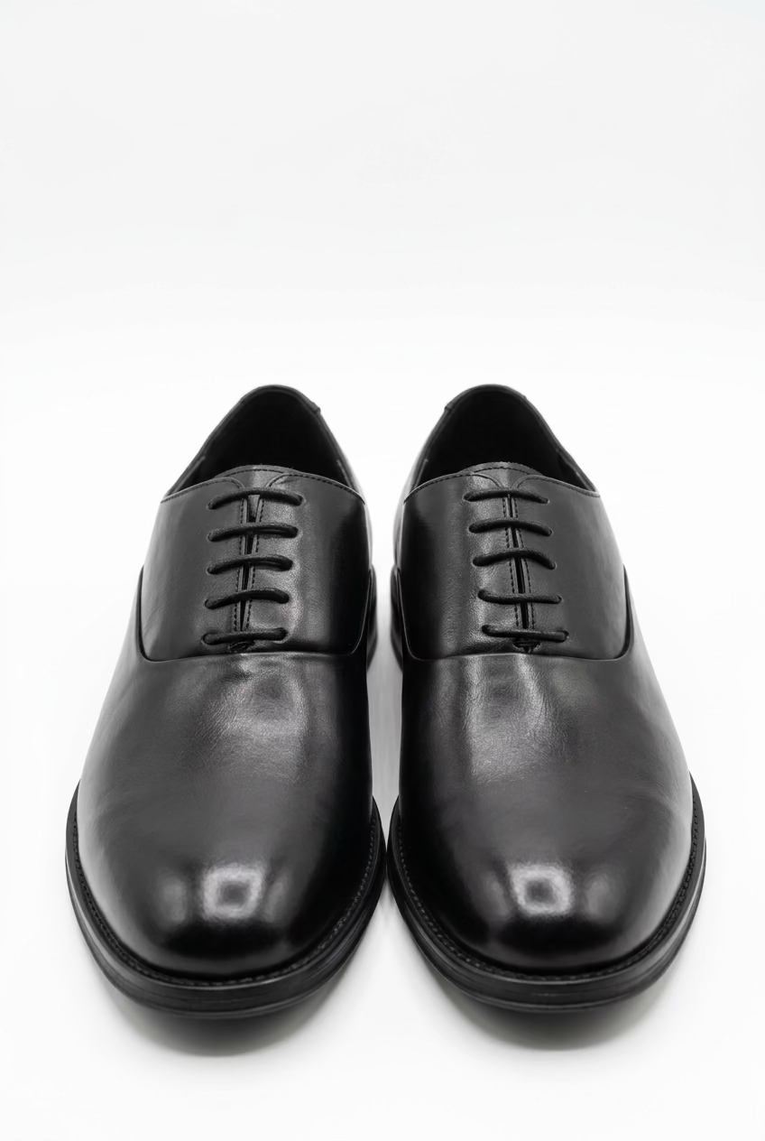 Scarpe Stringate Eleganti da Uomo in Pelle Nera