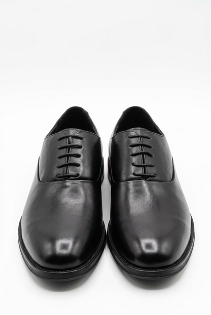 Scarpe Stringate Eleganti da Uomo in Pelle Nera