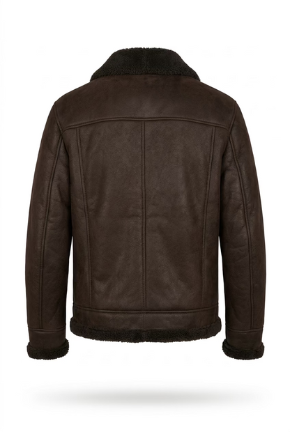 Giacca Shearling da Uomo in Finto Camoscio Nero - SEINSE
