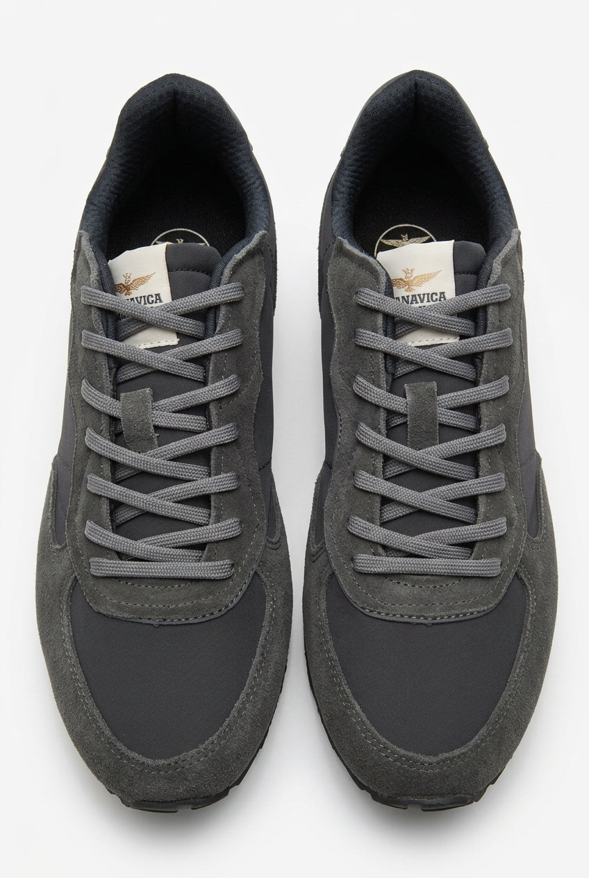Sneakers Areonautica MilitareSneakers Uomo Aeronautica Militare - Blu Notte e Grigio Scura con Dettagli Iconici