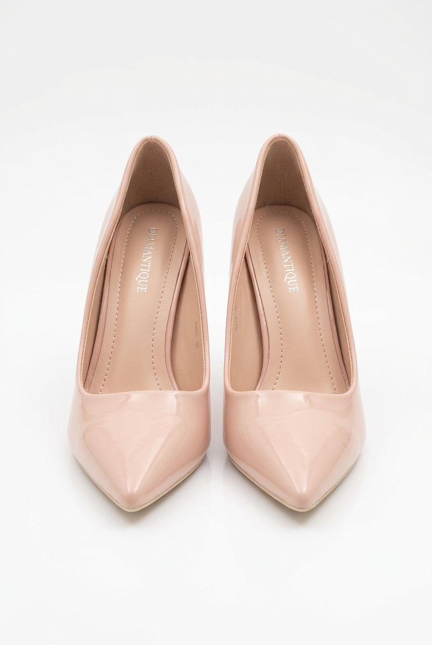 Décolleté Classiche a Punta in Vernice Rosa Nude