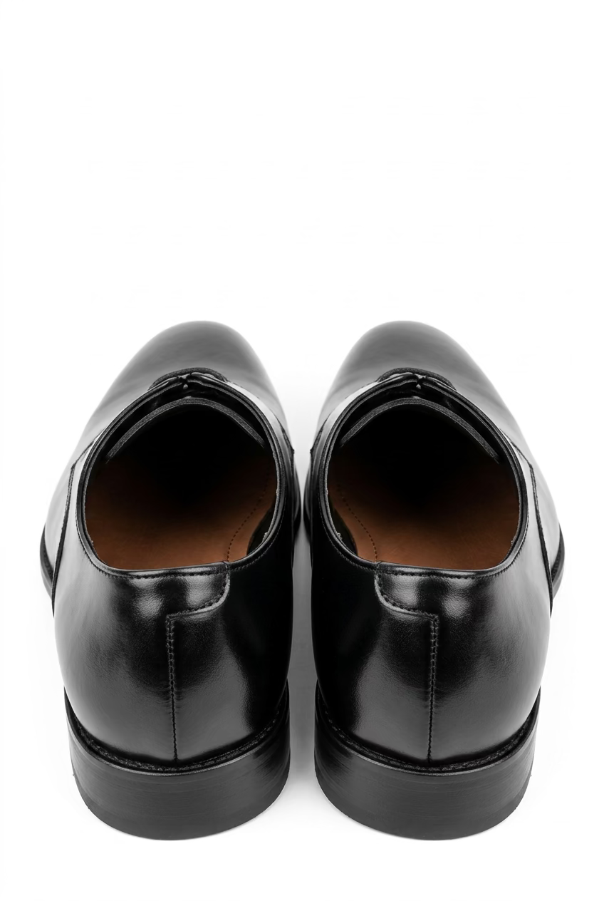 Scarpe Stringate Eleganti da Uomo in Pelle Nera