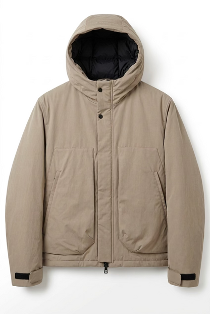 Seinse Giacca Imbottita con Cappuccio e Tasche Frontali - Beige