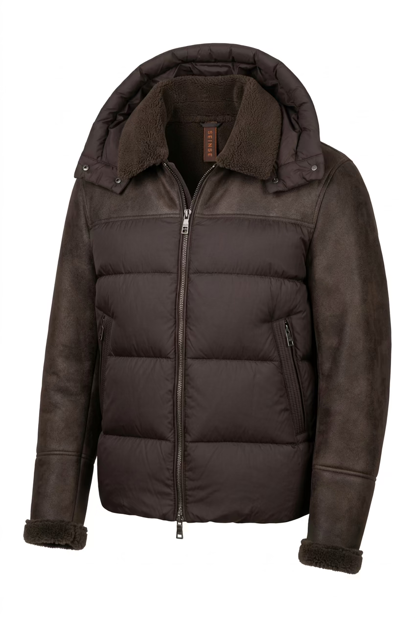Seinse giacca Piumino Suede con Interno in Teddy –