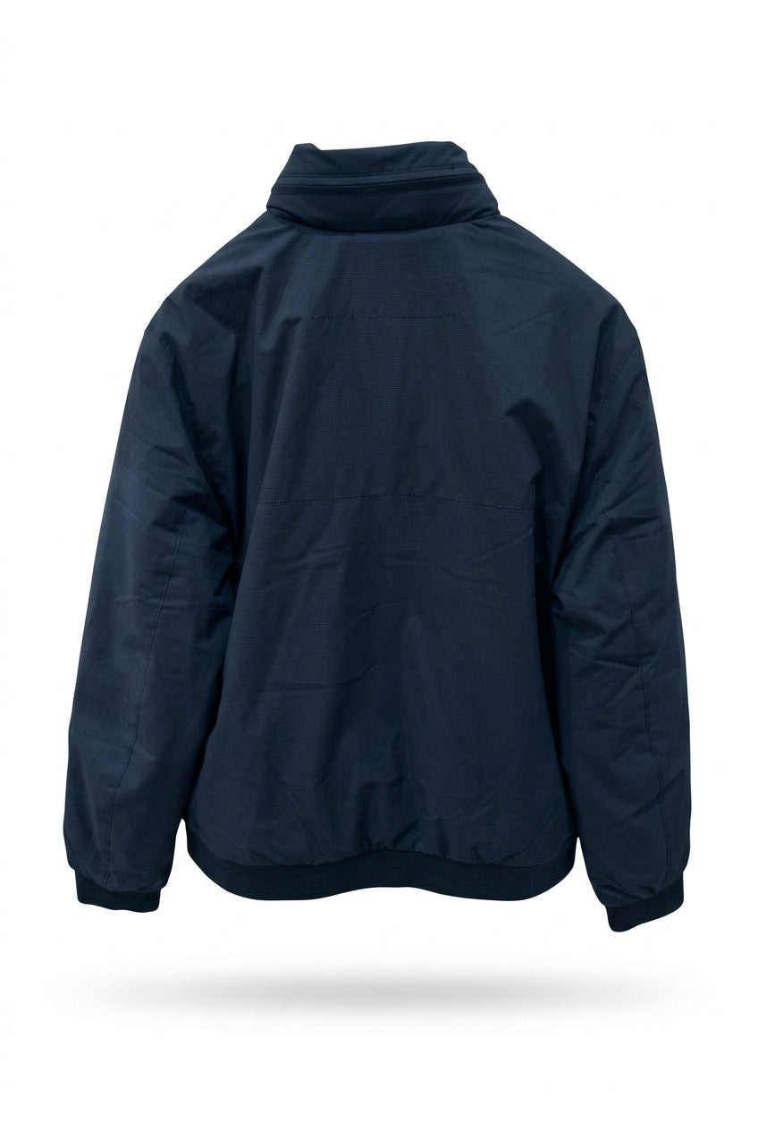 Giubbotto bomber da uomo con stemma ricamato – Blu Navy