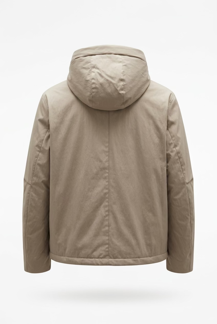 Seinse Giacca Imbottita con Cappuccio e Tasche Frontali - Beige