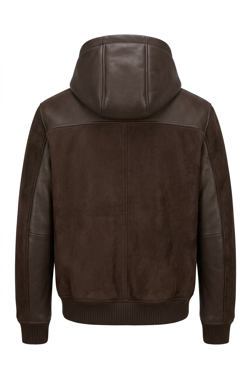 Seinse Giubbotto Con Cappuccio In Eco-Montone E Maglia -