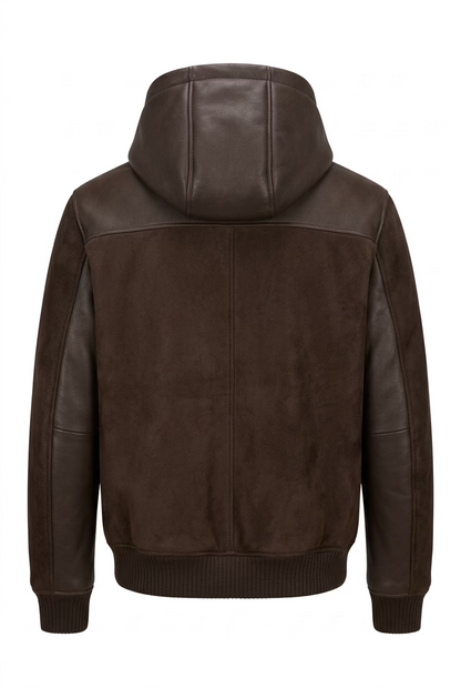 Seinse Giubbotto Con Cappuccio In Eco-Montone E Maglia -