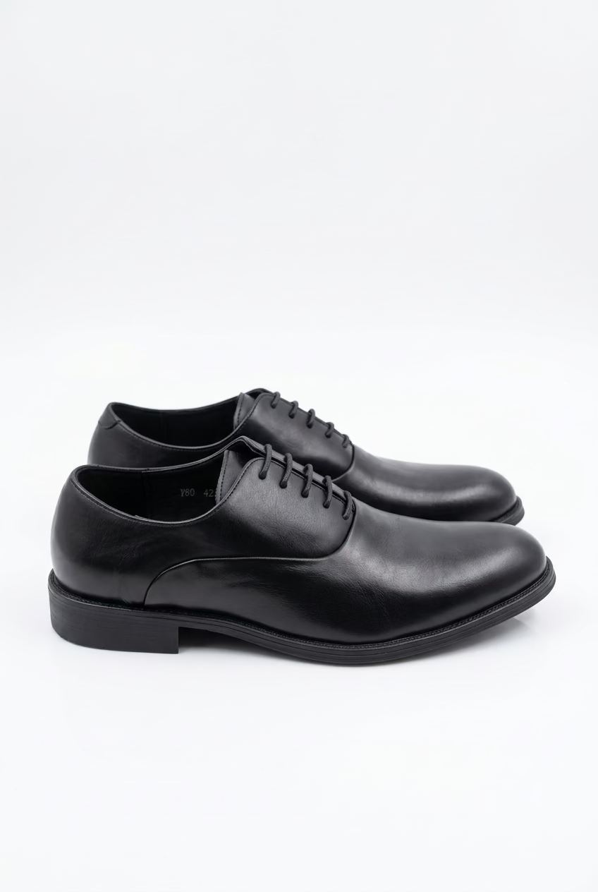 Scarpe Stringate Eleganti da Uomo in Pelle Nera