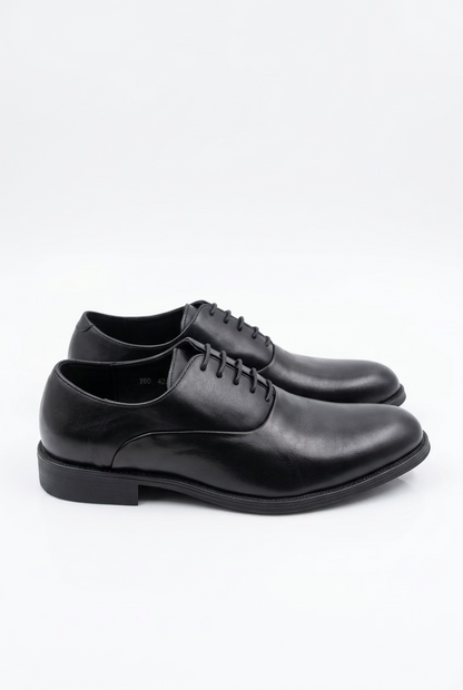 Scarpe Stringate Eleganti da Uomo in Pelle Nera
