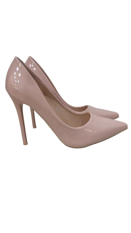 Décolleté Classiche a Punta in Vernice Rosa Nude