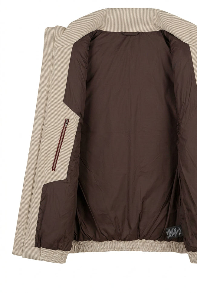 SEINSE Smanicato Imbottito in Velluto a Coste Beige