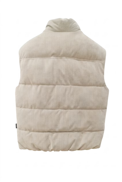 SEINSE Smanicato Imbottito in Velluto a Coste Beige